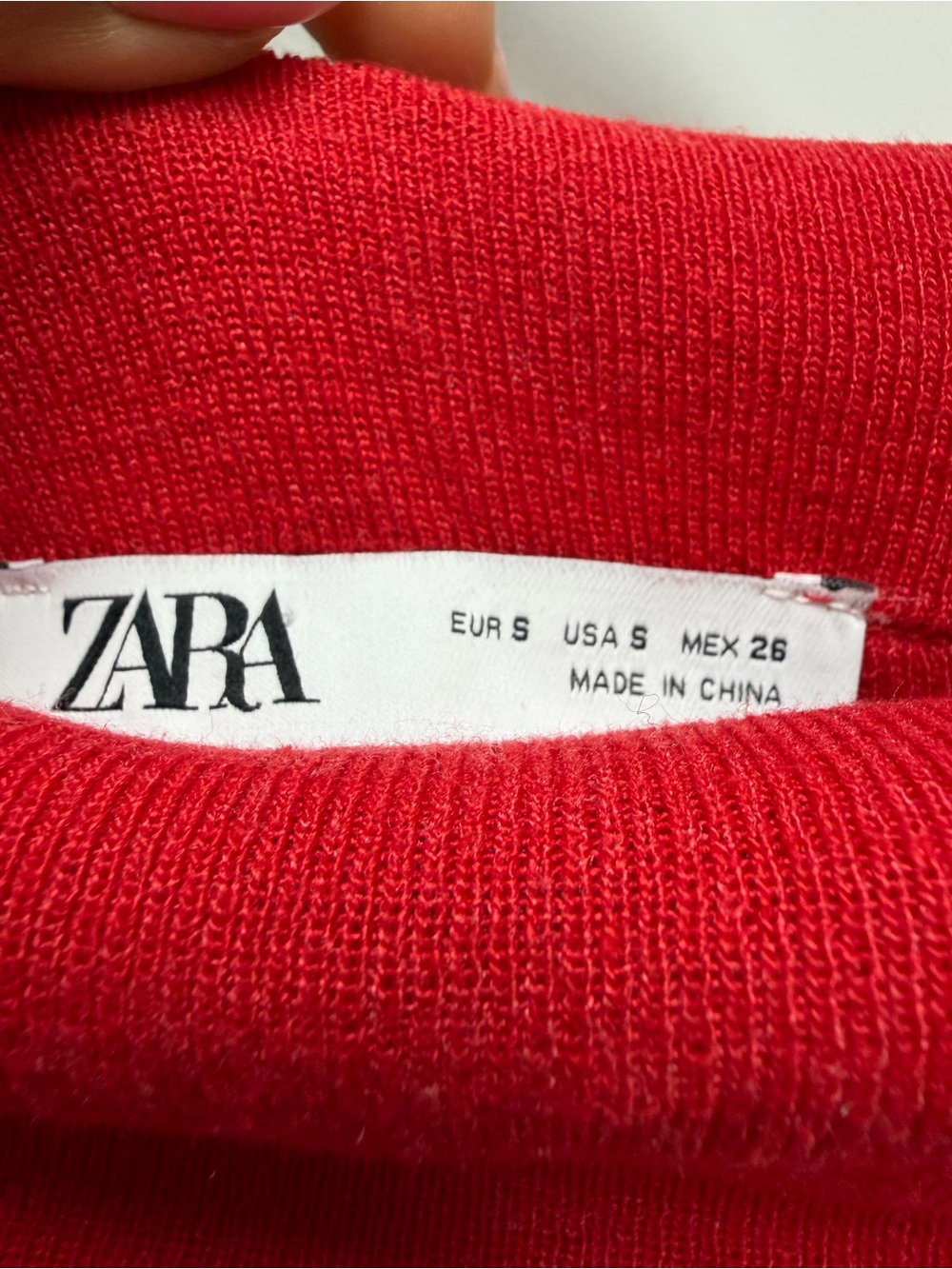 Zara Red Off-Shoulder Knit Maxi Skirt - Picture 2 of 2
